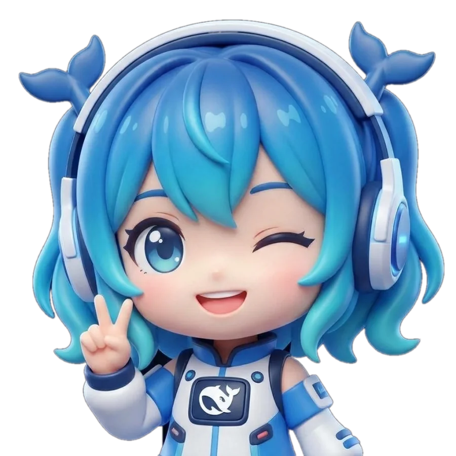 DSH Dock 吉祥物：3D 鲸鱼娘 Whale-chan